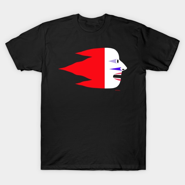 Flying Head - Red T-Shirt by patrou